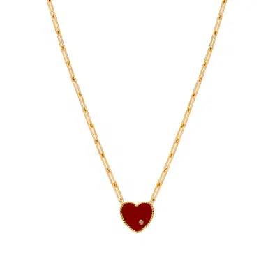 Stephanie Gottlieb Gold Heart Gemstone Necklace | Thumbnail 1 Stephanie Gottlieb Gold Heart Gemstone Necklace | Thumbnail 1
