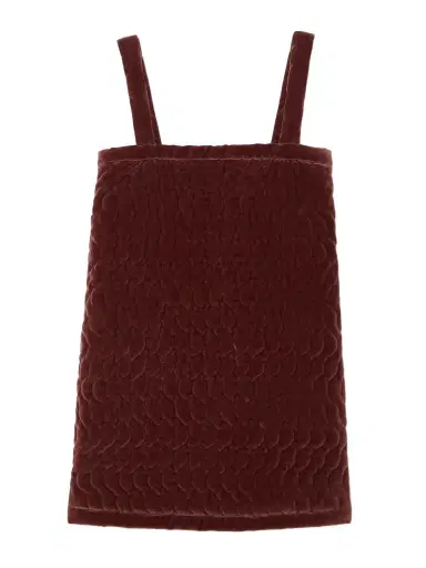 Chloé Quilted Cotton-velvet Mini Dress | Thumbnail 1 Chloé Quilted Cotton-velvet Mini Dress | Thumbnail 1