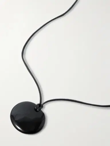 Sophie Buhai Small Full Moon Silver, Cord And Onyx Necklace | Thumbnail 4 Sophie Buhai Small Full Moon Silver, Cord And Onyx Necklace | Thumbnail 4