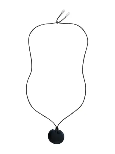 Sophie Buhai Small Full Moon Silver, Cord And Onyx Necklace | Thumbnail 1 Sophie Buhai Small Full Moon Silver, Cord And Onyx Necklace | Thumbnail 1