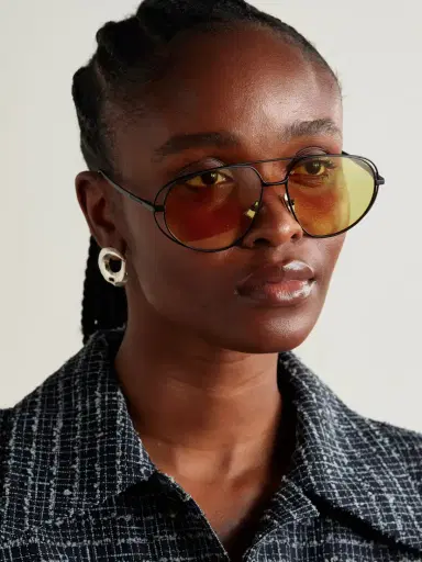 Bottega Veneta Eyewear Aviator-style Gunmetal-tone Sunglasses | Thumbnail 2 Bottega Veneta Eyewear Aviator-style Gunmetal-tone Sunglasses | Thumbnail 2