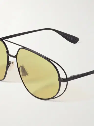 Bottega Veneta Eyewear Aviator-style Gunmetal-tone Sunglasses | Thumbnail 4 Bottega Veneta Eyewear Aviator-style Gunmetal-tone Sunglasses | Thumbnail 4