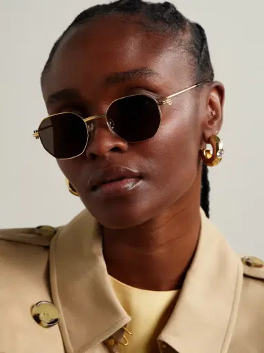 Cartier Eyewear Hexagon-frame Gold-tone Sunglasses | Thumbnail 2 Cartier Eyewear Hexagon-frame Gold-tone Sunglasses | Thumbnail 2