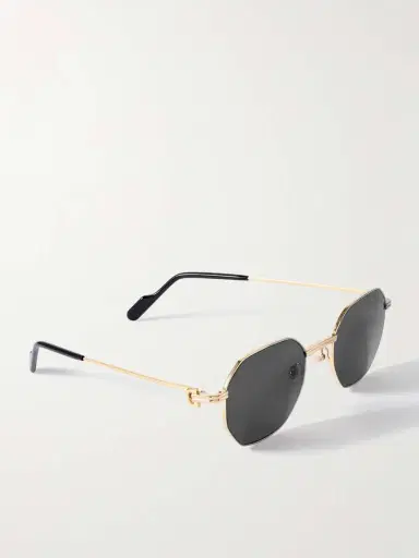 Cartier Eyewear Hexagon-frame Gold-tone Sunglasses | Thumbnail 3 Cartier Eyewear Hexagon-frame Gold-tone Sunglasses | Thumbnail 3
