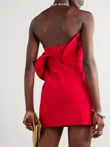 Magda Butrym Strapless Appliquéd Wool-blend Mini Dress | Thumbnail 3 Magda Butrym Strapless Appliquéd Wool-blend Mini Dress | Thumbnail 3