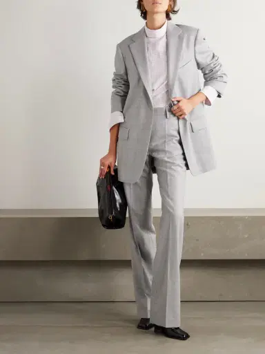 Dries Van Noten Checked Wool-flannel Straight-leg Pants | Thumbnail 2 Dries Van Noten Checked Wool-flannel Straight-leg Pants | Thumbnail 2