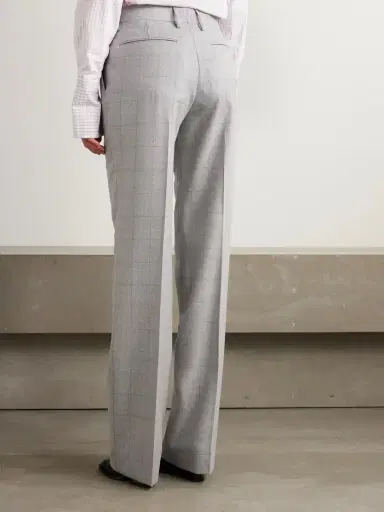 Dries Van Noten Checked Wool-flannel Straight-leg Pants | Thumbnail 4 Dries Van Noten Checked Wool-flannel Straight-leg Pants | Thumbnail 4