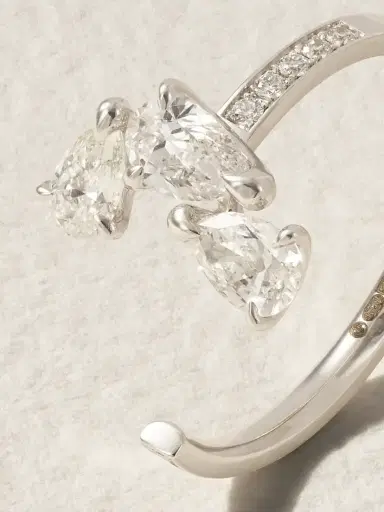 Repossi Serti Sur Vide 18-karat White Gold Diamond Ring | Thumbnail 4 Repossi Serti Sur Vide 18-karat White Gold Diamond Ring | Thumbnail 4