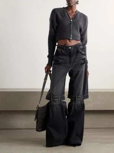 Rick Owens Cropped Zip-up Knitted Cardigan | Thumbnail 2 Rick Owens Cropped Zip-up Knitted Cardigan | Thumbnail 2