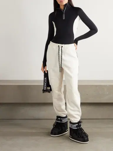 Moncler Grenoble Shell-paneled Fleece Tapered Sweatpants | Thumbnail 2 Moncler Grenoble Shell-paneled Fleece Tapered Sweatpants | Thumbnail 2