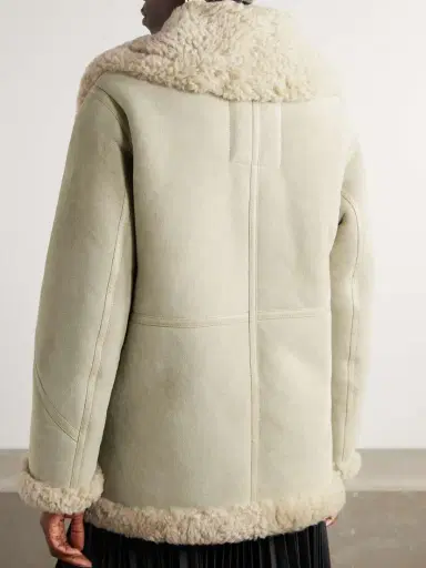 Burberry Leather-trimmed Shearling Coat | Thumbnail 4 Burberry Leather-trimmed Shearling Coat | Thumbnail 4