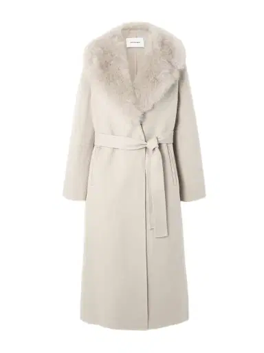Yves Salomon Belted Shearling-trimmed Wool And Cashmere-blend Coat | Thumbnail 1 Yves Salomon Belted Shearling-trimmed Wool And Cashmere-blend Coat | Thumbnail 1