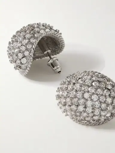 Jennifer Behr Tinsel Rhodium-plated Crystal Earrings | Thumbnail 3 Jennifer Behr Tinsel Rhodium-plated Crystal Earrings | Thumbnail 3