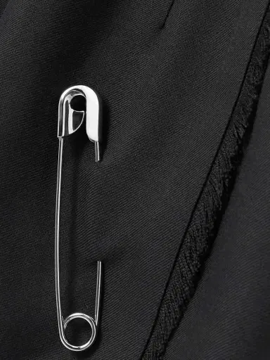 Balenciaga Layered Frayed Embellished Cotton-jersey And Wool-blend Twill Mini Dress | Thumbnail 4 Balenciaga Layered Frayed Embellished Cotton-jersey And Wool-blend Twill Mini Dress | Thumbnail 4