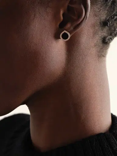 Repossi Antifer 18-karat Rose Gold, Onyx And Diamond Single Earring | Thumbnail 2 Repossi Antifer 18-karat Rose Gold, Onyx And Diamond Single Earring | Thumbnail 2