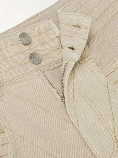 Isabel Marant Shanila Paneled Frayed High-rise Wide-leg Jeans | Thumbnail 6 Isabel Marant Shanila Paneled Frayed High-rise Wide-leg Jeans | Thumbnail 6