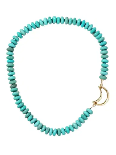 Marla Aaron Moonlock + Rondelle 18 And 14-karat Gold Turquoise Necklace | Thumbnail 1 Marla Aaron Moonlock + Rondelle 18 And 14-karat Gold Turquoise Necklace | Thumbnail 1