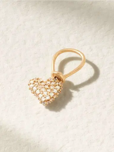 Marla Aaron Allstone Itty Bitty Heart 18-karat Gold Diamond Pendant | Thumbnail 3 Marla Aaron Allstone Itty Bitty Heart 18-karat Gold Diamond Pendant | Thumbnail 3
