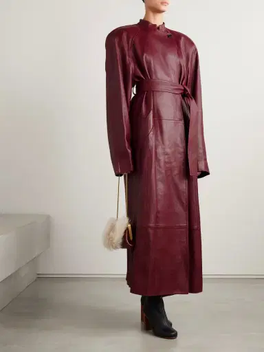 Khaite Rothen Oversized Belted Leather Coat | Thumbnail 2 Khaite Rothen Oversized Belted Leather Coat | Thumbnail 2