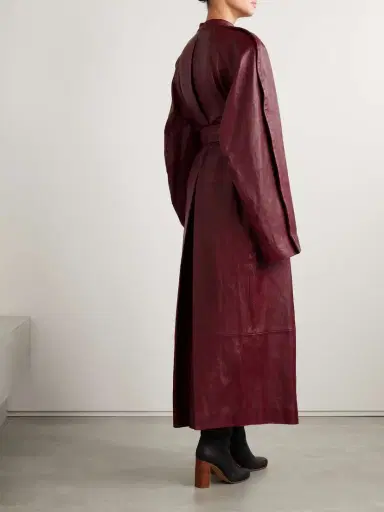 Khaite Rothen Oversized Belted Leather Coat | Thumbnail 3 Khaite Rothen Oversized Belted Leather Coat | Thumbnail 3