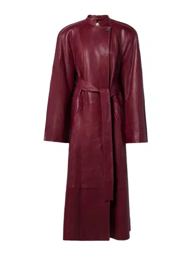 Khaite Rothen Oversized Belted Leather Coat | Thumbnail 1 Khaite Rothen Oversized Belted Leather Coat | Thumbnail 1