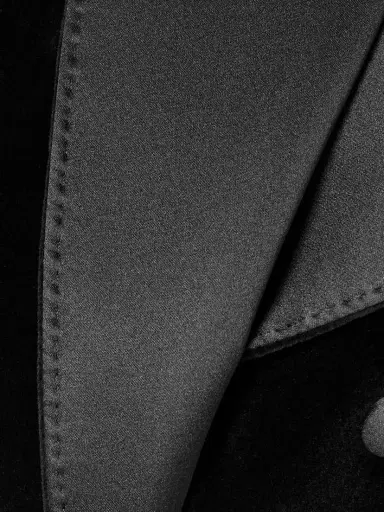 Dolce & Gabbana Cropped Double-breasted Satin-trimmed Velvet Blazer | Thumbnail 4 Dolce & Gabbana Cropped Double-breasted Satin-trimmed Velvet Blazer | Thumbnail 4
