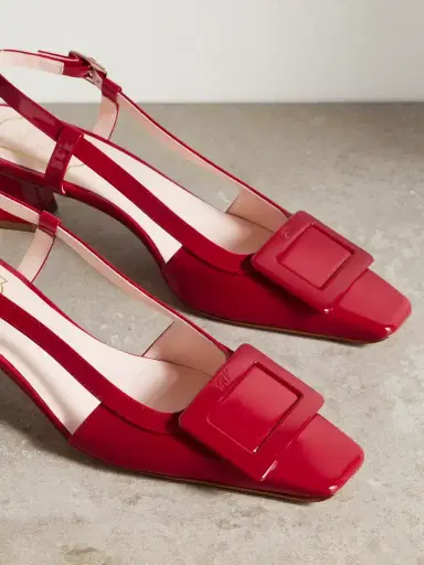 Roger Vivier Belle Vivier 45 Patent-leather Slingback Pumps | Thumbnail 4 Roger Vivier Belle Vivier 45 Patent-leather Slingback Pumps | Thumbnail 4