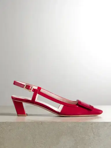 Roger Vivier Belle Vivier 45 Patent-leather Slingback Pumps | Thumbnail 1 Roger Vivier Belle Vivier 45 Patent-leather Slingback Pumps | Thumbnail 1