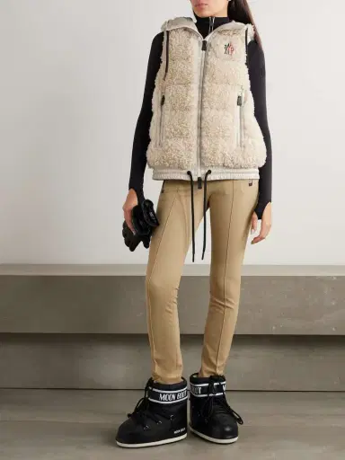 Moncler Grenoble Shell-trimmed Quilted Faux Shearling Hooded Down Vest | Thumbnail 2 Moncler Grenoble Shell-trimmed Quilted Faux Shearling Hooded Down Vest | Thumbnail 2