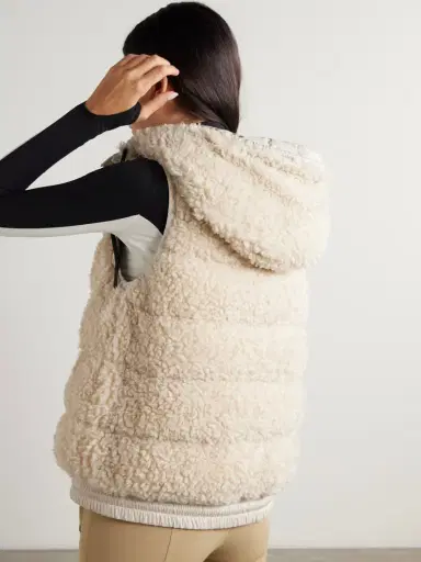 Moncler Grenoble Shell-trimmed Quilted Faux Shearling Hooded Down Vest | Thumbnail 3 Moncler Grenoble Shell-trimmed Quilted Faux Shearling Hooded Down Vest | Thumbnail 3