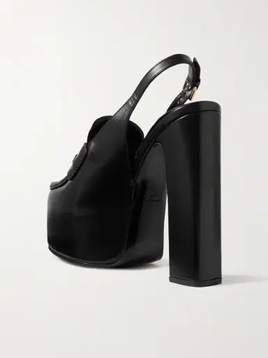 Gucci Horsebit-embellished Leather Slingback Platform Pumps | Thumbnail 3 Gucci Horsebit-embellished Leather Slingback Platform Pumps | Thumbnail 3