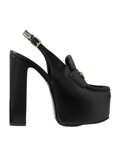 Gucci Horsebit-embellished Leather Slingback Platform Pumps | Thumbnail 1 Gucci Horsebit-embellished Leather Slingback Platform Pumps | Thumbnail 1