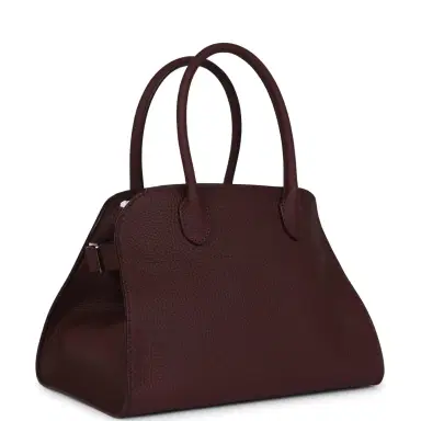 The Row The Row Soft Margaux 10 Bag Jam Grained Calfskin Silver Hardware | Thumbnail 2 The Row The Row Soft Margaux 10 Bag Jam Grained Calfskin Silver Hardware | Thumbnail 2