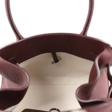 The Row The Row Soft Margaux 10 Bag Jam Grained Calfskin Silver Hardware | Thumbnail 10 The Row The Row Soft Margaux 10 Bag Jam Grained Calfskin Silver Hardware | Thumbnail 10