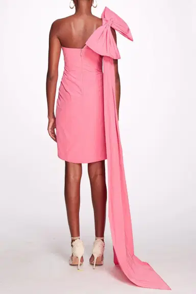 Marchesa Notte Asym Train Mini Dress | Thumbnail 4 Marchesa Notte Asym Train Mini Dress | Thumbnail 4