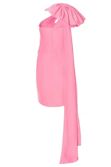 Marchesa Notte Asym Train Mini Dress | Thumbnail 5 Marchesa Notte Asym Train Mini Dress | Thumbnail 5