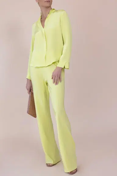 PETER COHEN Bias Wide Leg Pant - Pistachio | Thumbnail 2 PETER COHEN Bias Wide Leg Pant - Pistachio | Thumbnail 2
