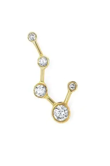 LOGAN HOLLOWELL Big Dipper Diamond Constellation Stud | Thumbnail 1 LOGAN HOLLOWELL Big Dipper Diamond Constellation Stud | Thumbnail 1