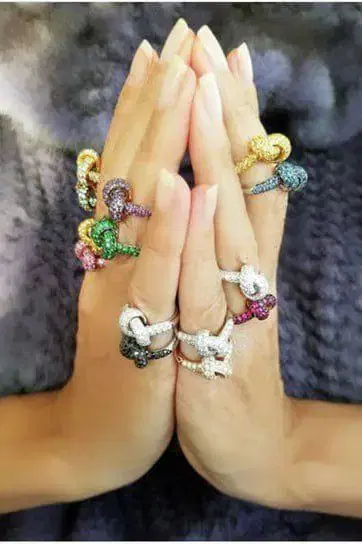 THE LOVE KNOT BY CORALIE Black Diamond Love Knot Ring | Thumbnail 2 THE LOVE KNOT BY CORALIE Black Diamond Love Knot Ring | Thumbnail 2