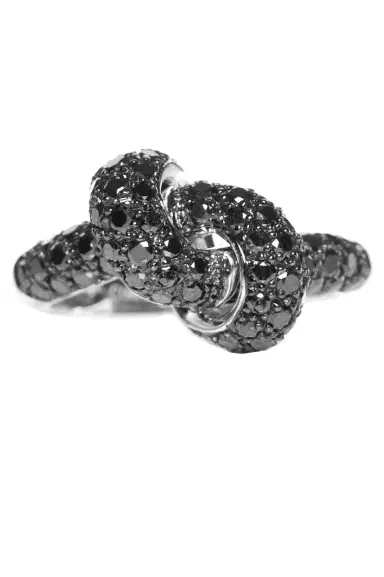 THE LOVE KNOT BY CORALIE Black Diamond Love Knot Ring | Thumbnail 1 THE LOVE KNOT BY CORALIE Black Diamond Love Knot Ring | Thumbnail 1