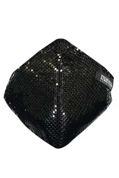 WE EAT AVOCADO TOAST Black Sequin Fashion Mask | Thumbnail 1 WE EAT AVOCADO TOAST Black Sequin Fashion Mask | Thumbnail 1