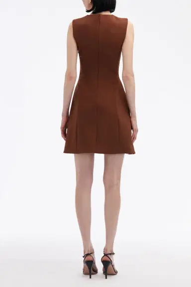 Oscar de la Renta Bow Button Split Skirt Dress | Thumbnail 5 Oscar de la Renta Bow Button Split Skirt Dress | Thumbnail 5
