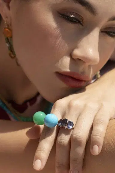 IRENE NEUWIRTH JEWELRY Chrysoprase Sphere Ring | Thumbnail 3 IRENE NEUWIRTH JEWELRY Chrysoprase Sphere Ring | Thumbnail 3