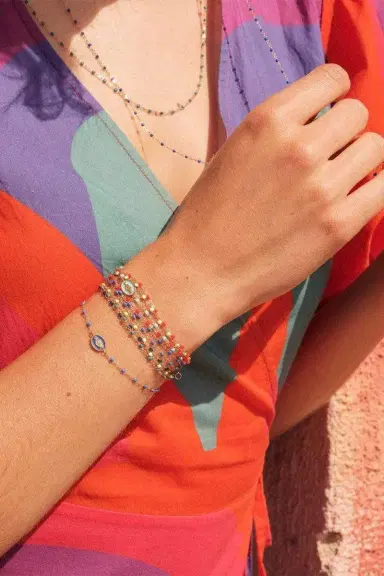 Gigi Clozeau Classic Gigi Bracelet - 6.7in - Sky | Thumbnail 2 Gigi Clozeau Classic Gigi Bracelet - 6.7in - Sky | Thumbnail 2