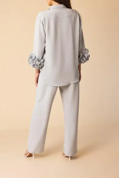 CATHERINE REGEHR Classic Pull On Pant - Silver Blue | Thumbnail 4 CATHERINE REGEHR Classic Pull On Pant - Silver Blue | Thumbnail 4