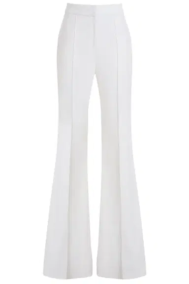 Elie Saab Crepe Pant - Optic White | Thumbnail 1 Elie Saab Crepe Pant - Optic White | Thumbnail 1