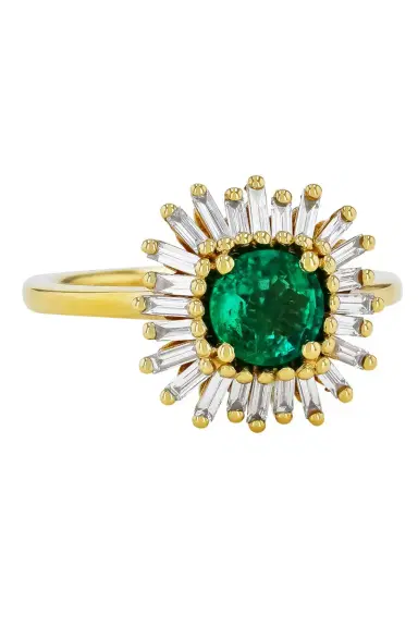 Suzanne Kalan Emerald Diamond Baguette Ring | Thumbnail 1 Suzanne Kalan Emerald Diamond Baguette Ring | Thumbnail 1