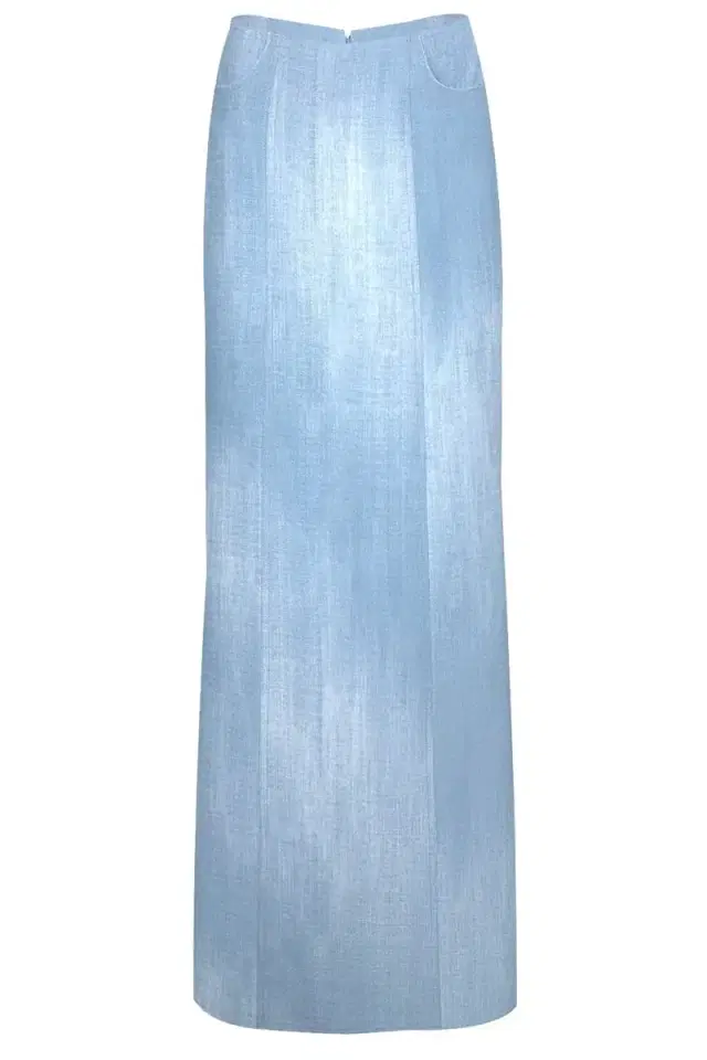 Faux Denim Skirt Faux Denim Skirt
