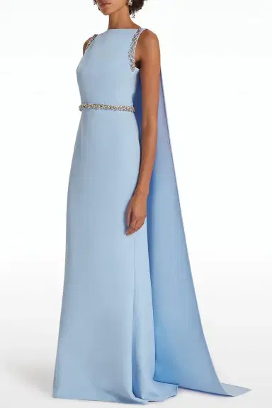 Safiyaa Ginevra Gown - Soft Sky | Thumbnail 2 Safiyaa Ginevra Gown - Soft Sky | Thumbnail 2