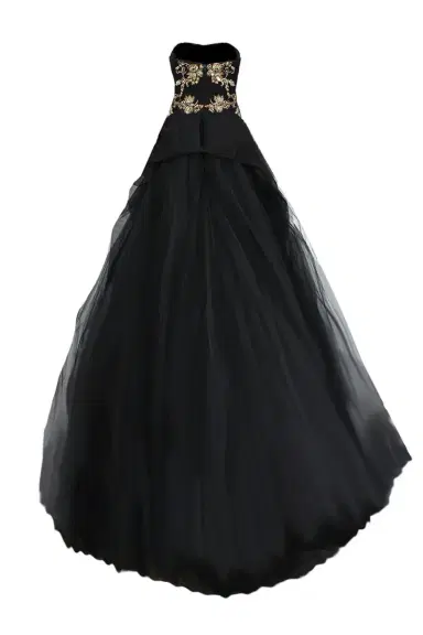 MARCHESA Gold Embroidered Tulle Gown | Thumbnail 3 MARCHESA Gold Embroidered Tulle Gown | Thumbnail 3